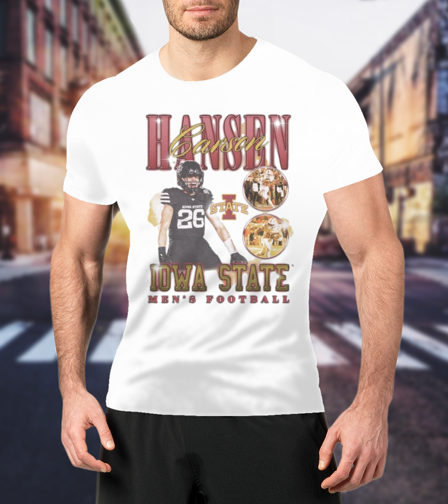 Carson Hansen Iowa State Cyclones Men's Football 90s T-Shirt