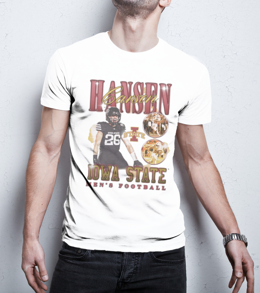 Carson Hansen Iowa State Cyclones Men's Football 90s T-Shirt