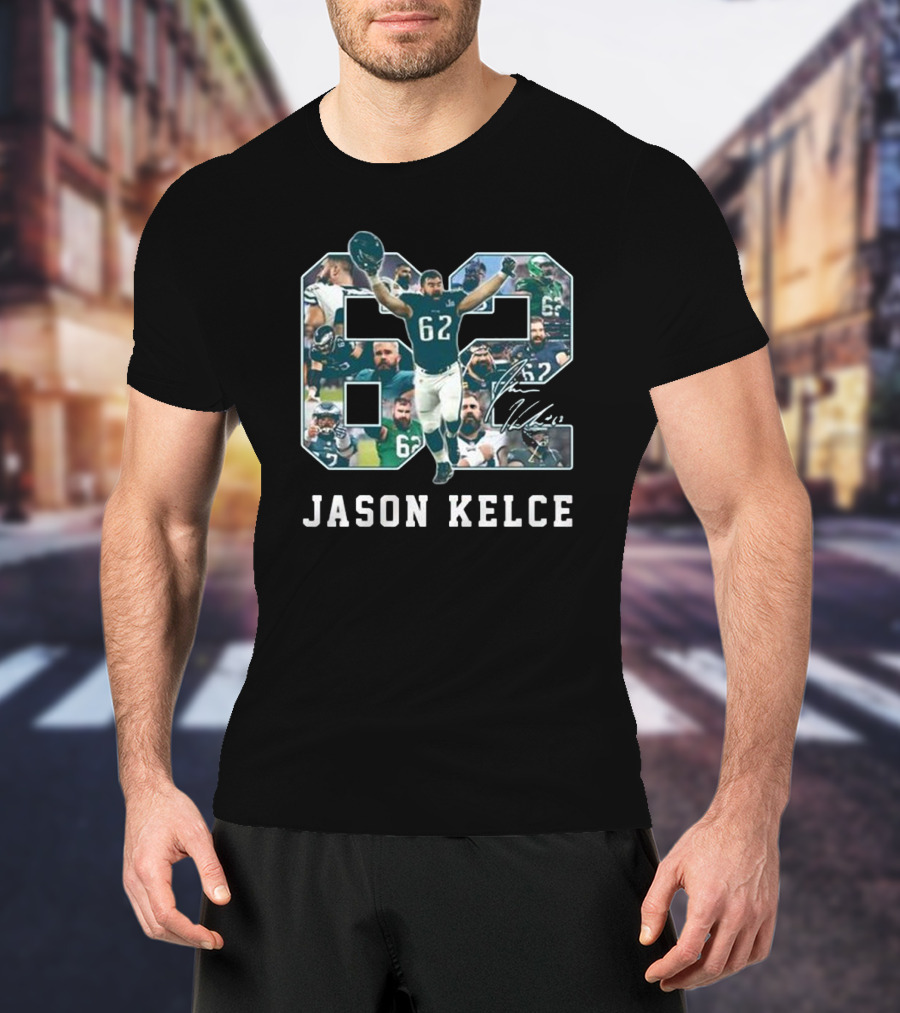 Philadelphia Eagles NFL Jason Kelce 62 7X Pro Bowls Signature 2025 T-Shirt