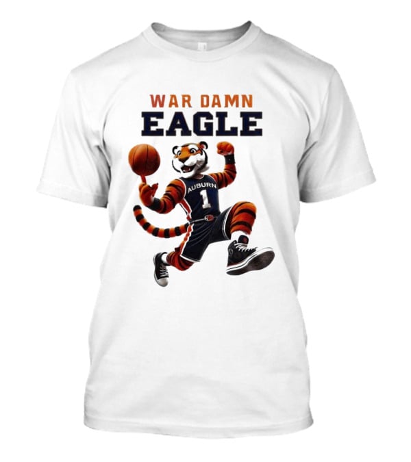 Auburn Tigers War Damn Eagle 2025 Basketball Mascot NCAA T-Shirt
