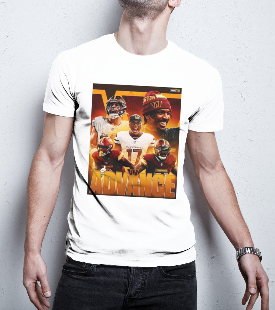 Washington Commanders Advance Sink Buccaneers Playoff Hopes FOX NFL Sports T-Shirt