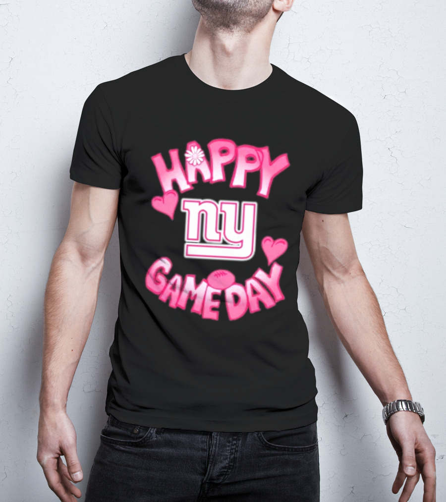 NY Giants Valentines Happy Gameday 2025 T-Shirt