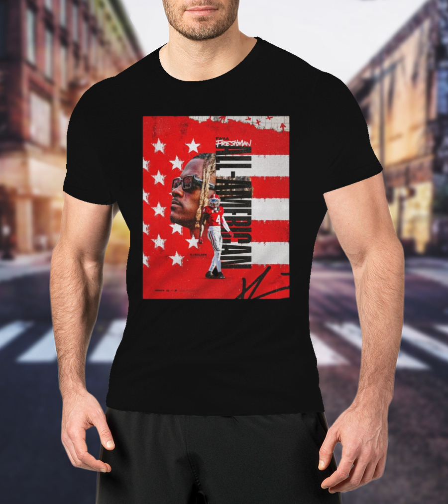 FWAA Freshman All-American KJ Bolden Georgia Bulldogs Defensive Back No 4 Signature T-Shirt