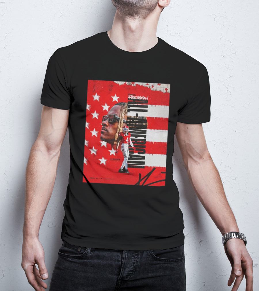 FWAA Freshman All-American KJ Bolden Georgia Bulldogs Defensive Back No 4 Signature T-Shirt