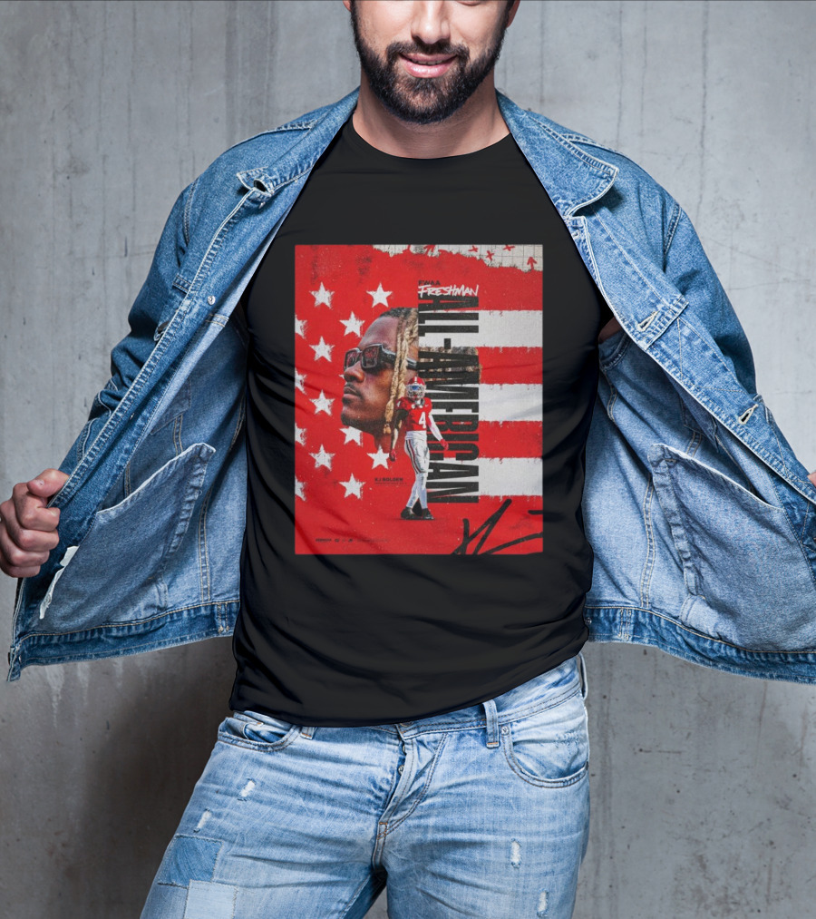 FWAA Freshman All-American KJ Bolden Georgia Bulldogs Defensive Back No 4 Signature T-Shirt