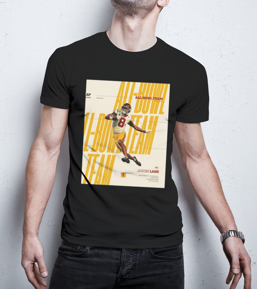 Ja’Kobi Lane USC Trojans Football WR AP All-Bowl Team SRS Distribution Las Vegas Bowl Eighty-Seven Touchdowns T-Shirt