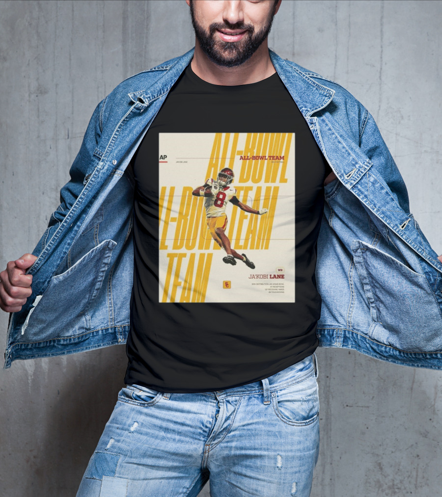 Ja’Kobi Lane USC Trojans Football WR AP All-Bowl Team SRS Distribution Las Vegas Bowl Eighty-Seven Touchdowns T-Shirt
