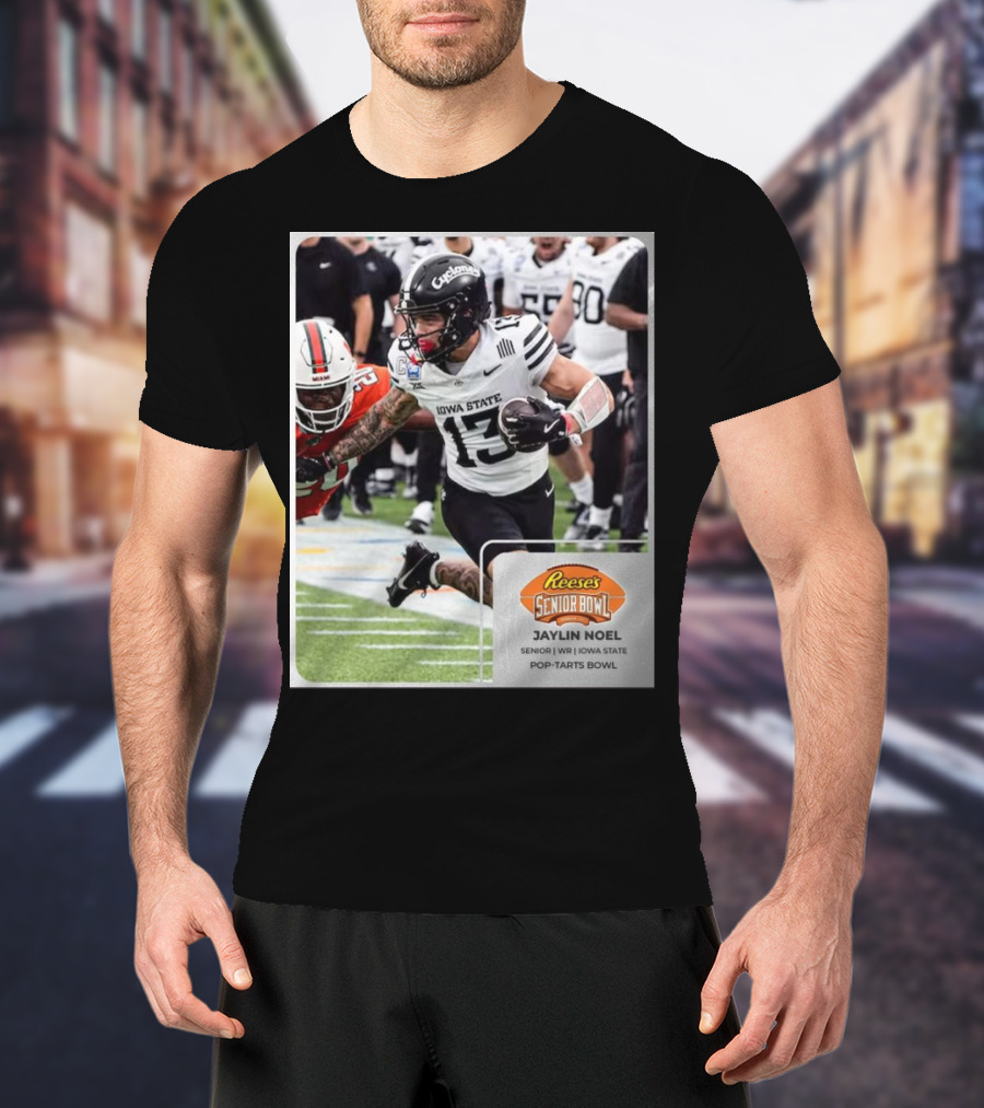 Jaylin Noel Iowa State Cyclones Senior WR Reese’s Senior Bowl Pop-Tarts Bowl Action Shot T-Shirt