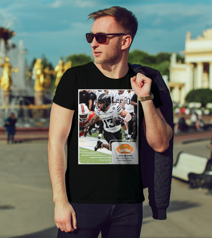 Jaylin Noel Iowa State Cyclones Senior WR Reese’s Senior Bowl Pop-Tarts Bowl Action Shot T-Shirt