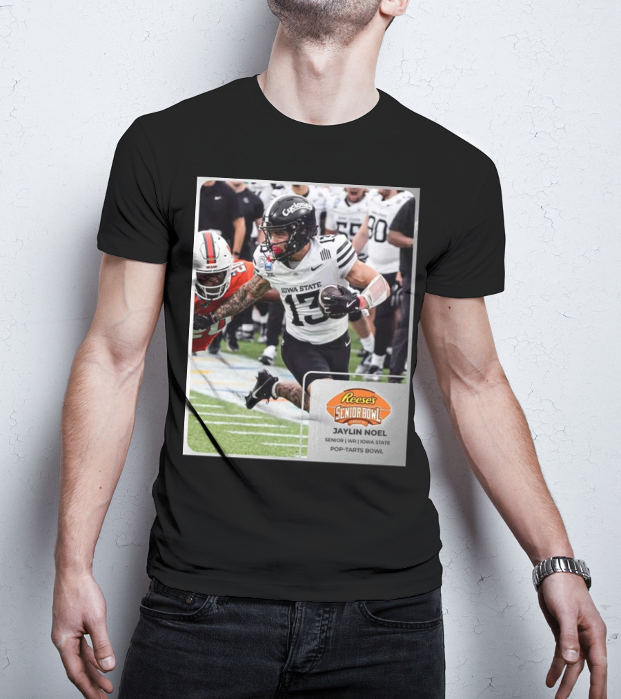 Jaylin Noel Iowa State Cyclones Senior WR Reese’s Senior Bowl Pop-Tarts Bowl Action Shot T-Shirt