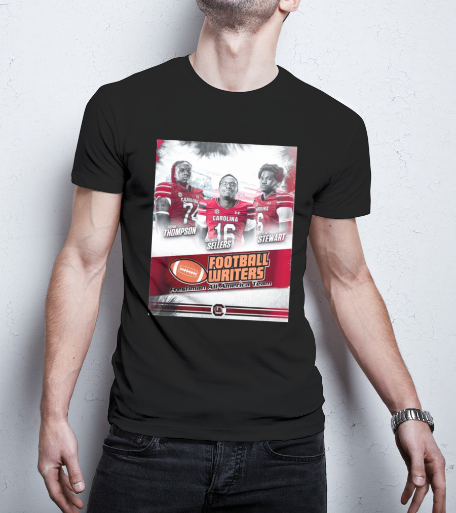 South Carolina Gamecocks Football Writers Freshman All-America Team Josiah Thompson LaNorris Sellers Elijah Stewart T-Shirt