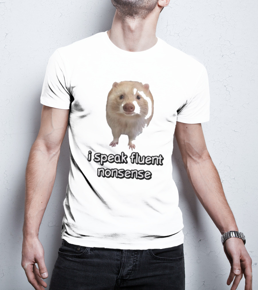 Cringey Albino Raccoon I Speak Fluent Nonsense T-Shirt