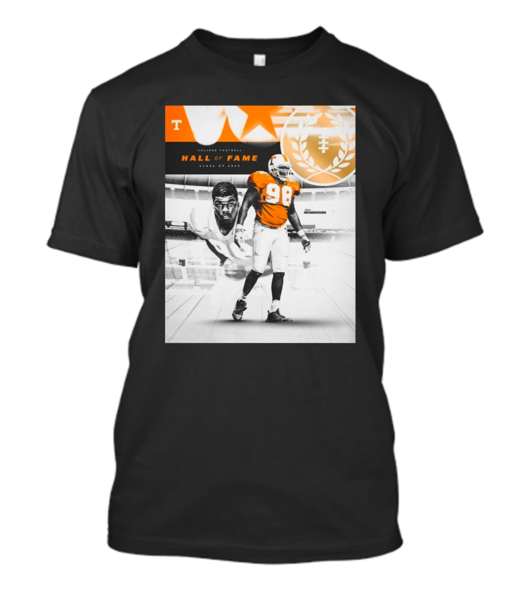 Tennessee Vols John Henderson College Football Hall Of Fame Class Of 2025 Anniversary T-Shirt