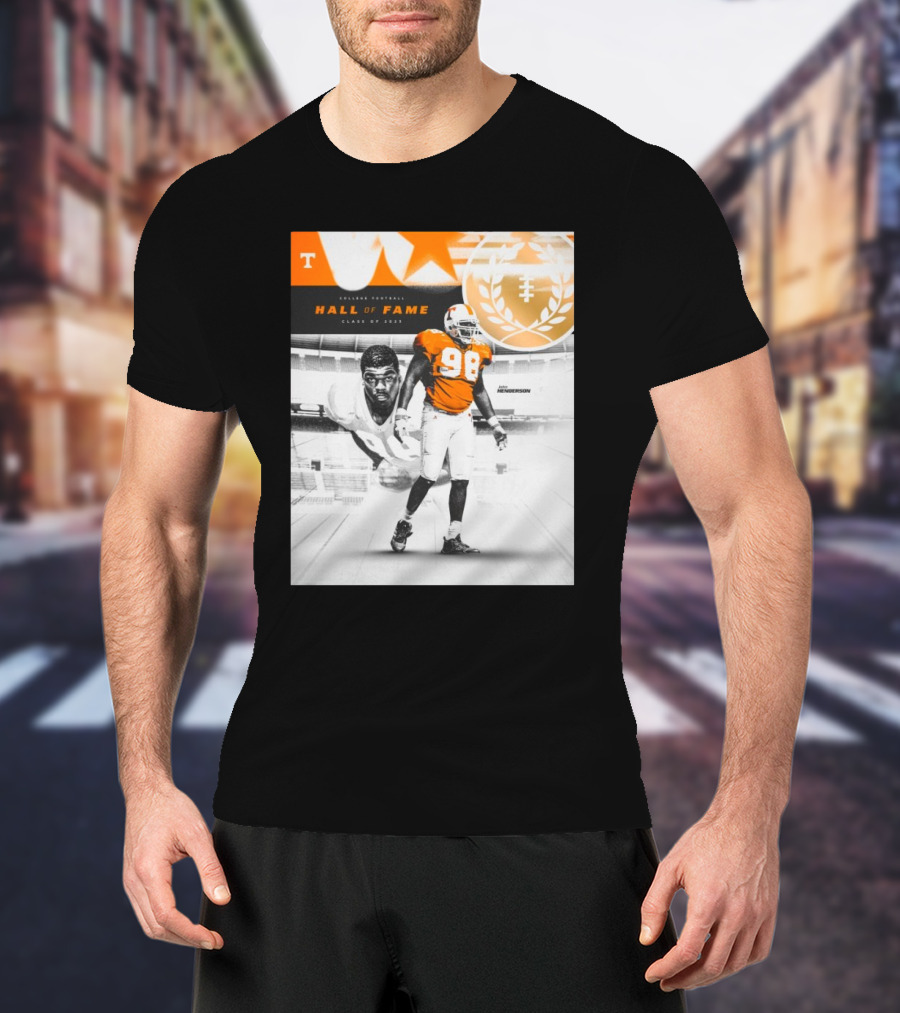 Tennessee Vols John Henderson College Football Hall Of Fame Class Of 2025 Anniversary T-Shirt