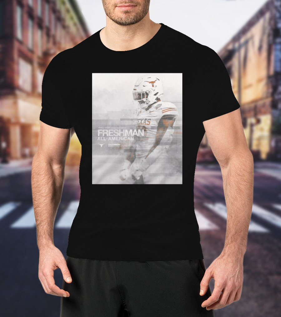 Texas Longhorns Colin Simmons Freshman All-American Football Writers Association Of America T-Shirt