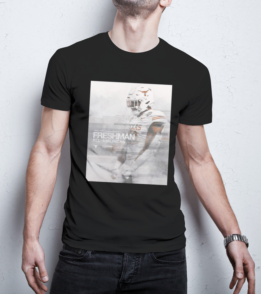 Texas Longhorns Colin Simmons Freshman All-American Football Writers Association Of America T-Shirt
