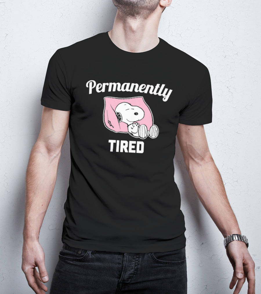 Permanently Tired Sleep Snoopy Peanuts T-Shirt