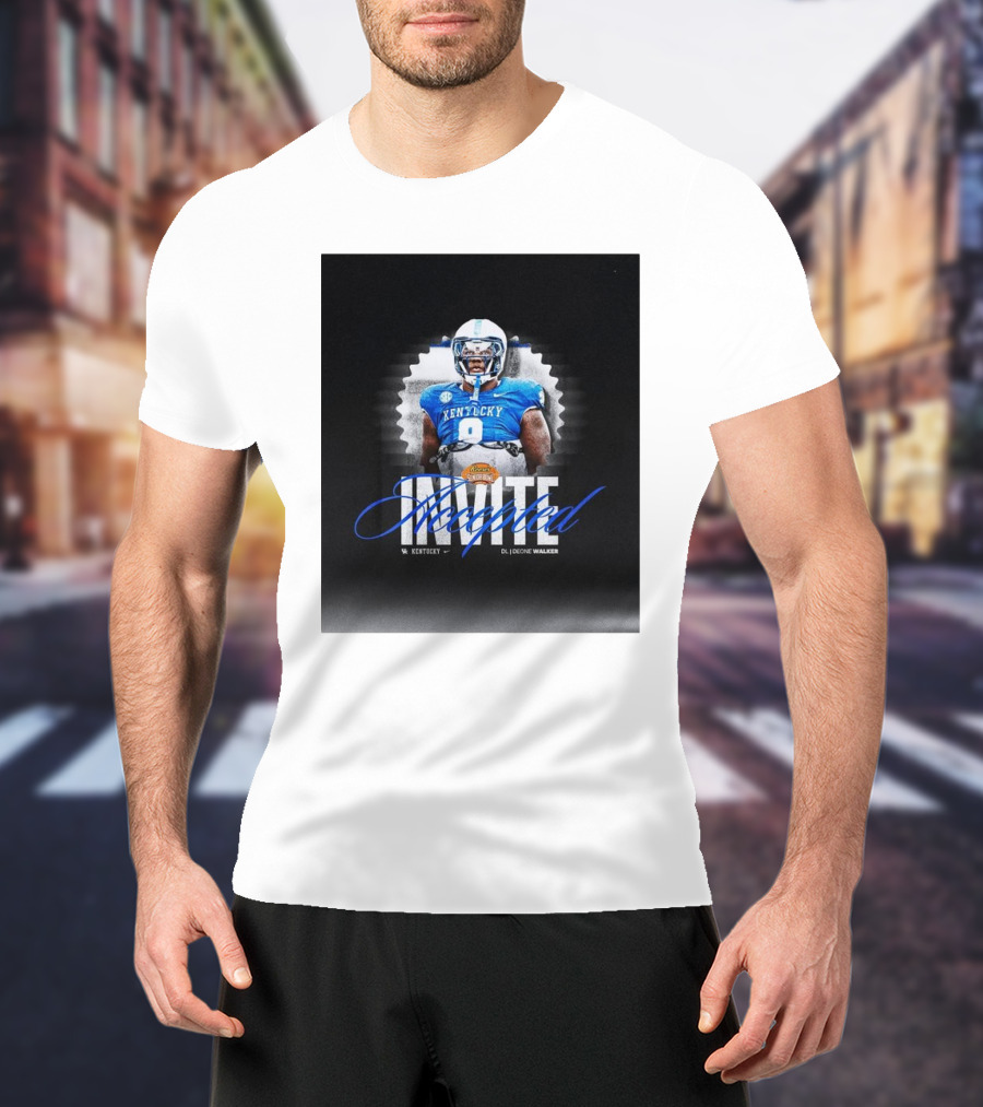 Kentucky Wildcats Deone Walker DL Reese’s Senior Bowl Invite Accepted T-Shirt