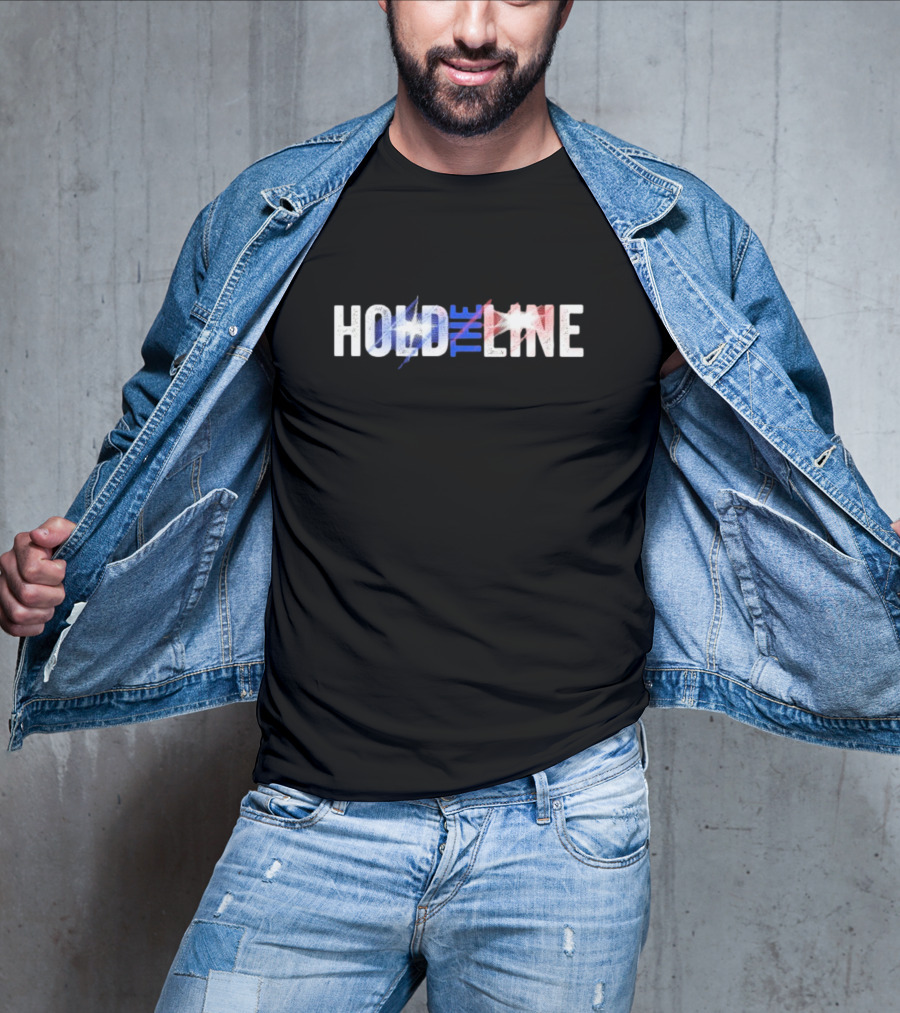 Hold The Line 2.0 American Flag Colors T-Shirt