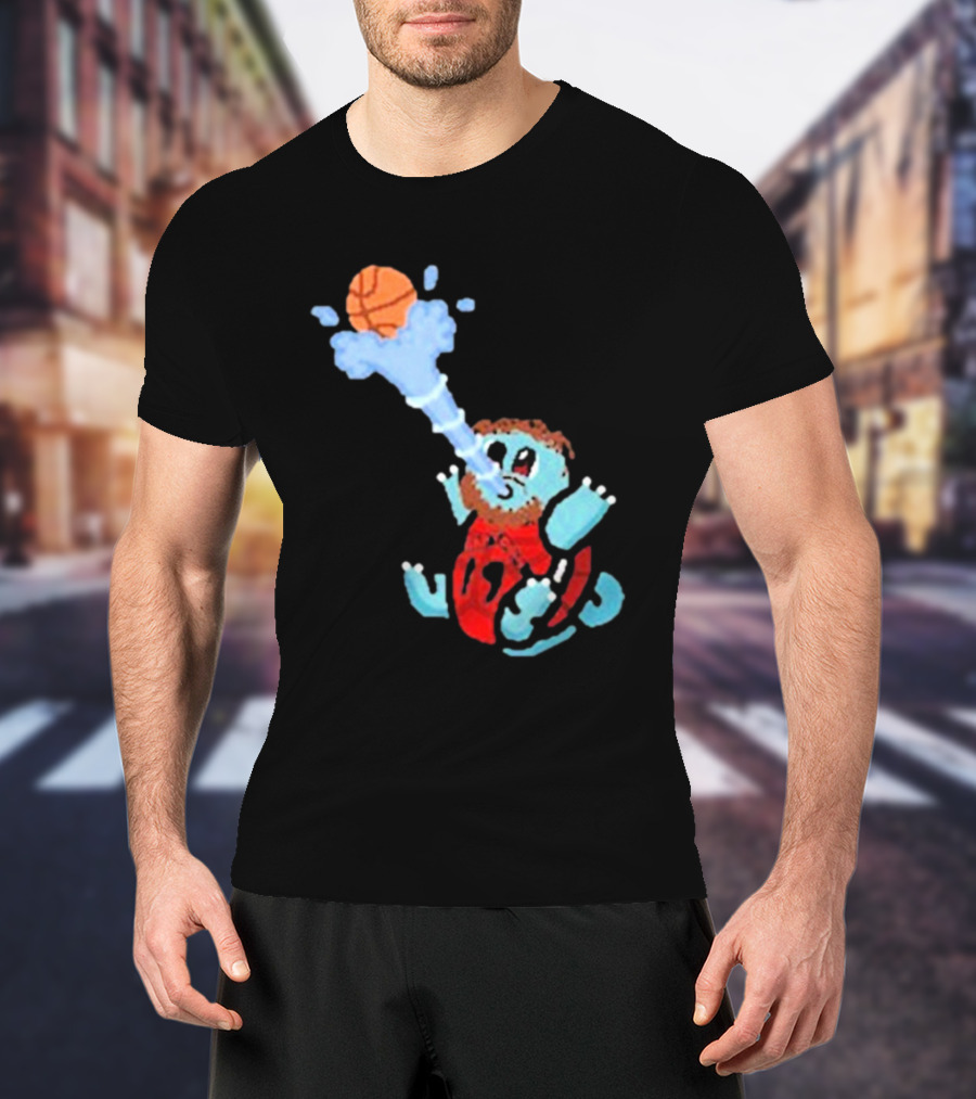 Jakob Poeltl Squirtle Toronto Raptors Basketball Fusion T-Shirt