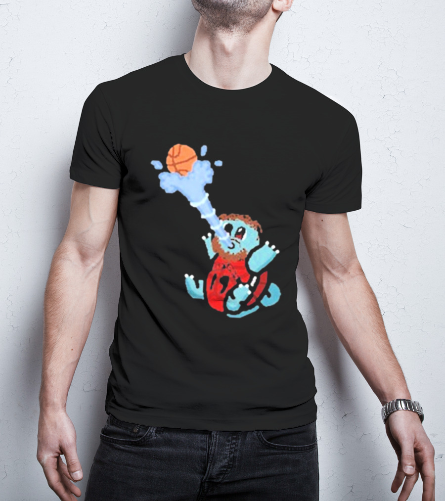 Jakob Poeltl Squirtle Toronto Raptors Basketball Fusion T-Shirt