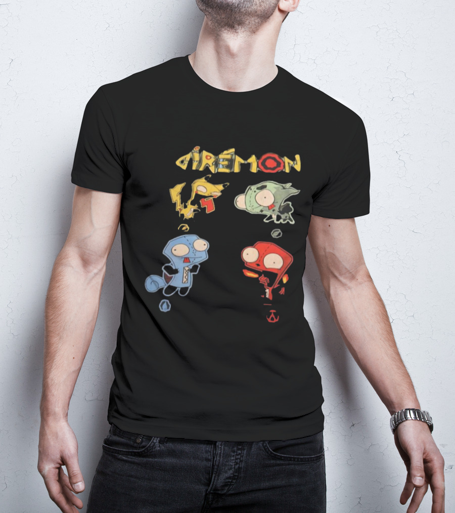 Giremon Invader Zim Characters With Colorful Transformations T-Shirt