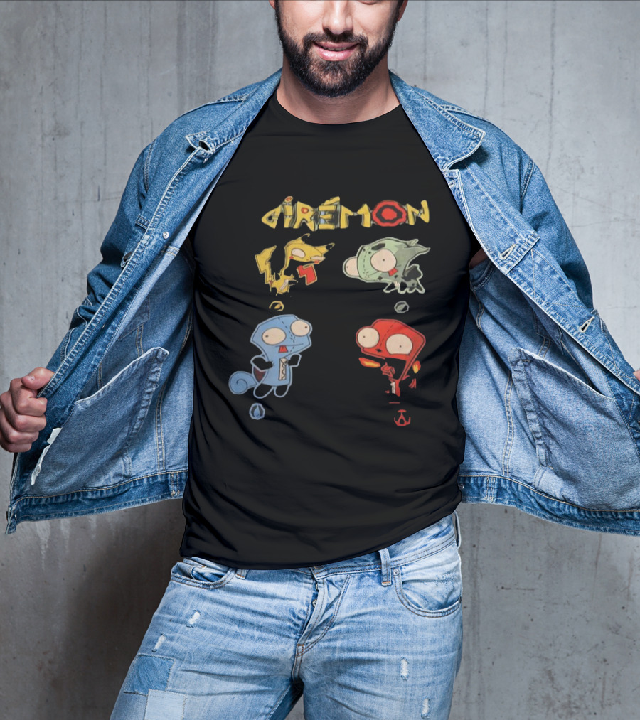 Giremon Invader Zim Characters With Colorful Transformations T-Shirt