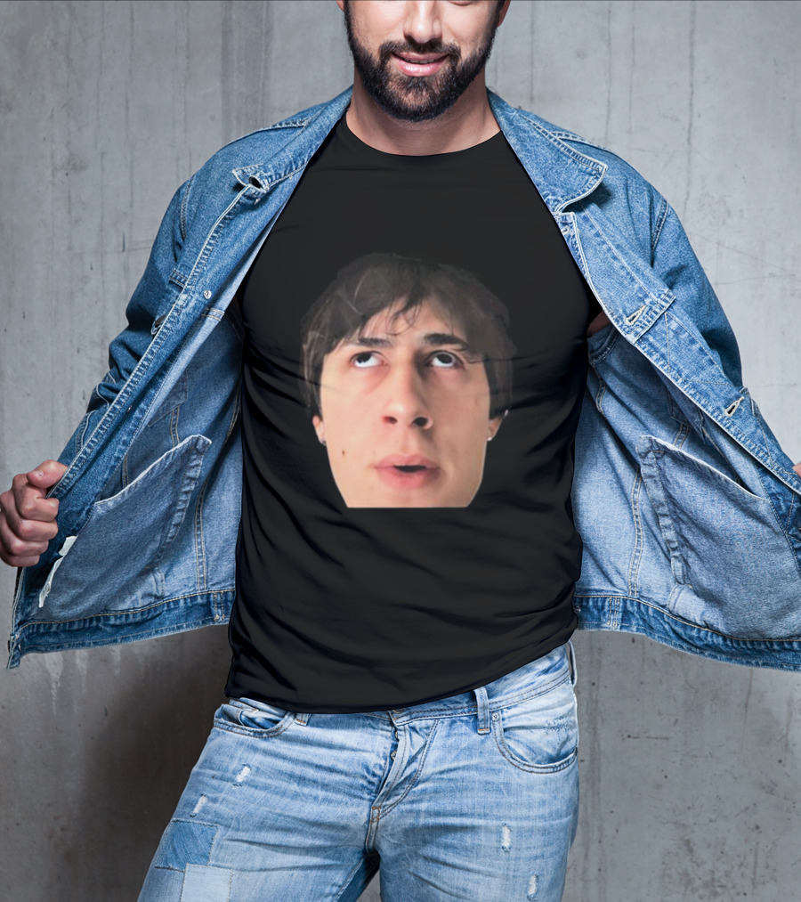 ``` James Clark Looking Up Expression Face ``` T-Shirt