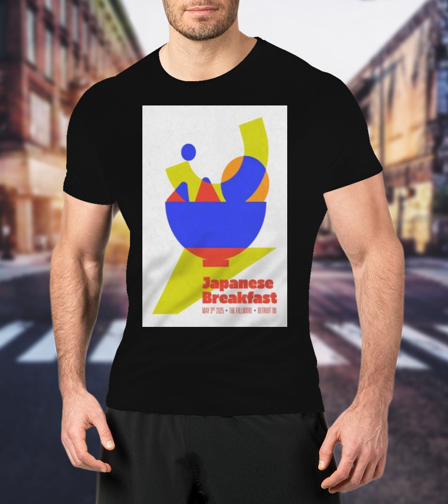 Japanese Breakfast May 3 2025 The Fillmore Detroit MI Abstract Shapes Bowl Design T-Shirt