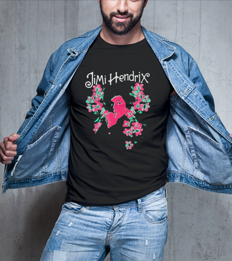 Jimi Hendrix Pink Floral I Am Experienced T-Shirt