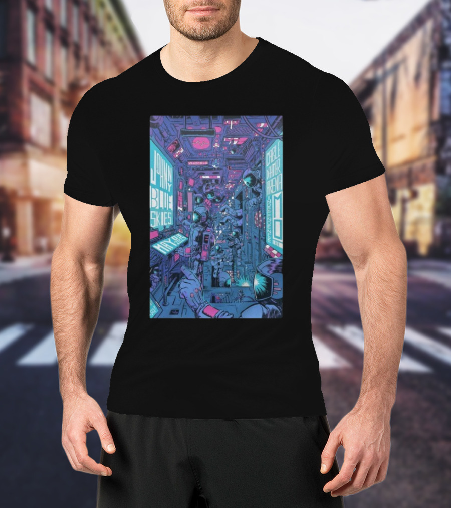 Johnny Blue Skies Cable Dahmer Arena Independence MO May 3 2025 Tour Sci-Fi Astronaut Adventure T-Shirt