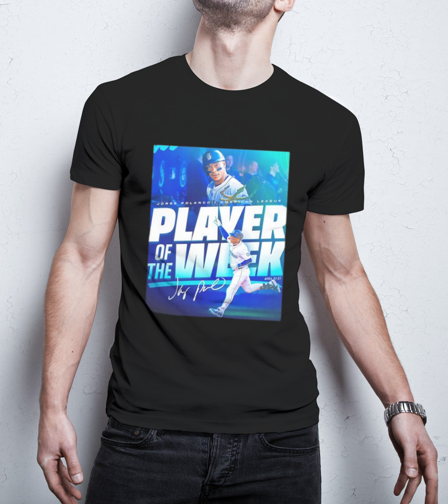 Jorge Polanco American League Player Of The Week April 21-27 Signature T-Shirt