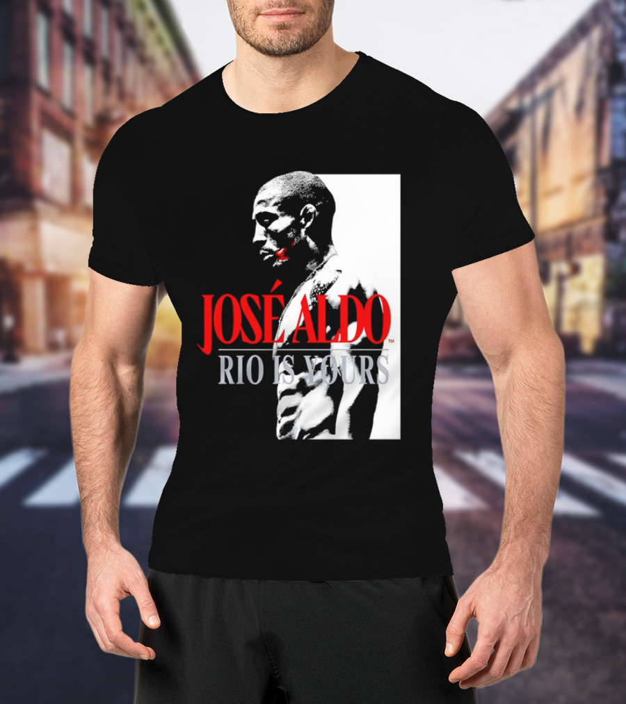 José Aldo Rio Is Yours Retro Black And White Profile T-Shirt