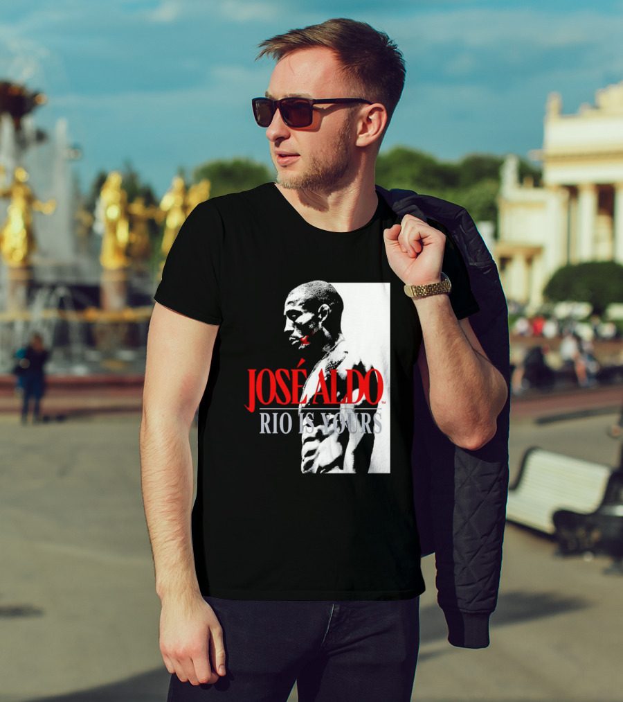 José Aldo Rio Is Yours Retro Black And White Profile T-Shirt