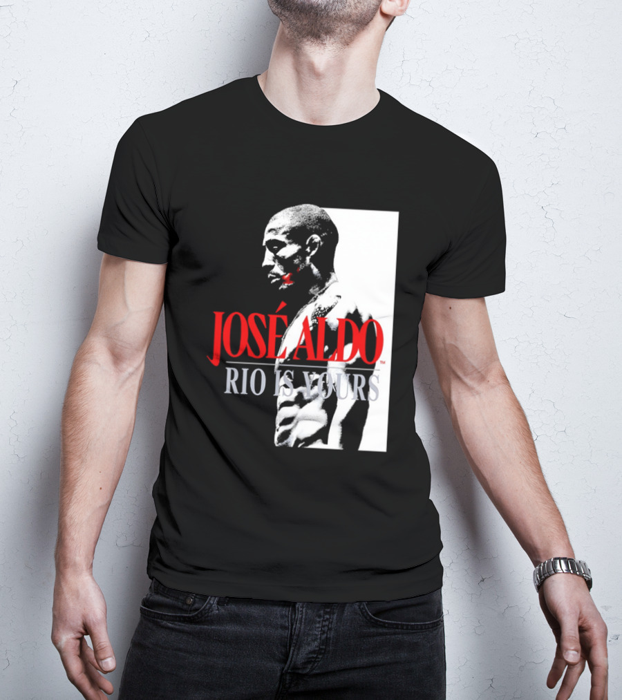José Aldo Rio Is Yours Retro Black And White Profile T-Shirt
