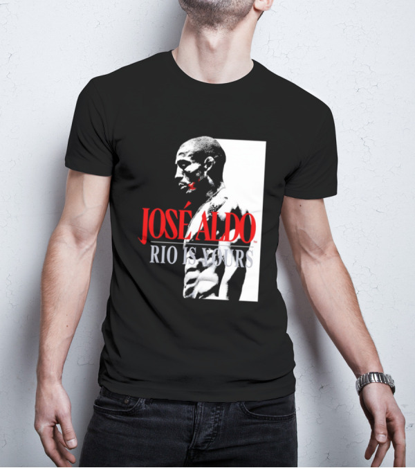 José Aldo Rio Is Yours Retro Black And White Profile T-Shirt