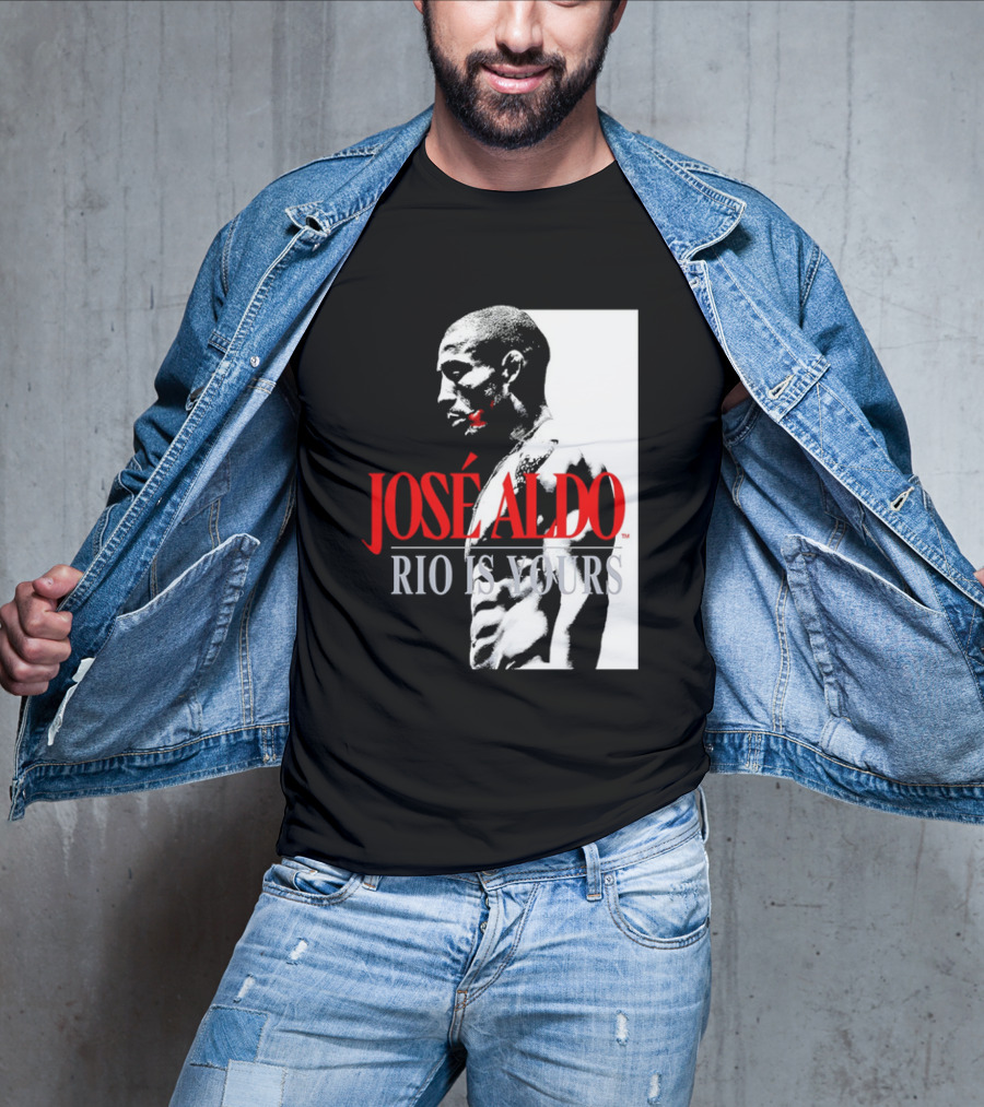 José Aldo Rio Is Yours Retro Black And White Profile T-Shirt