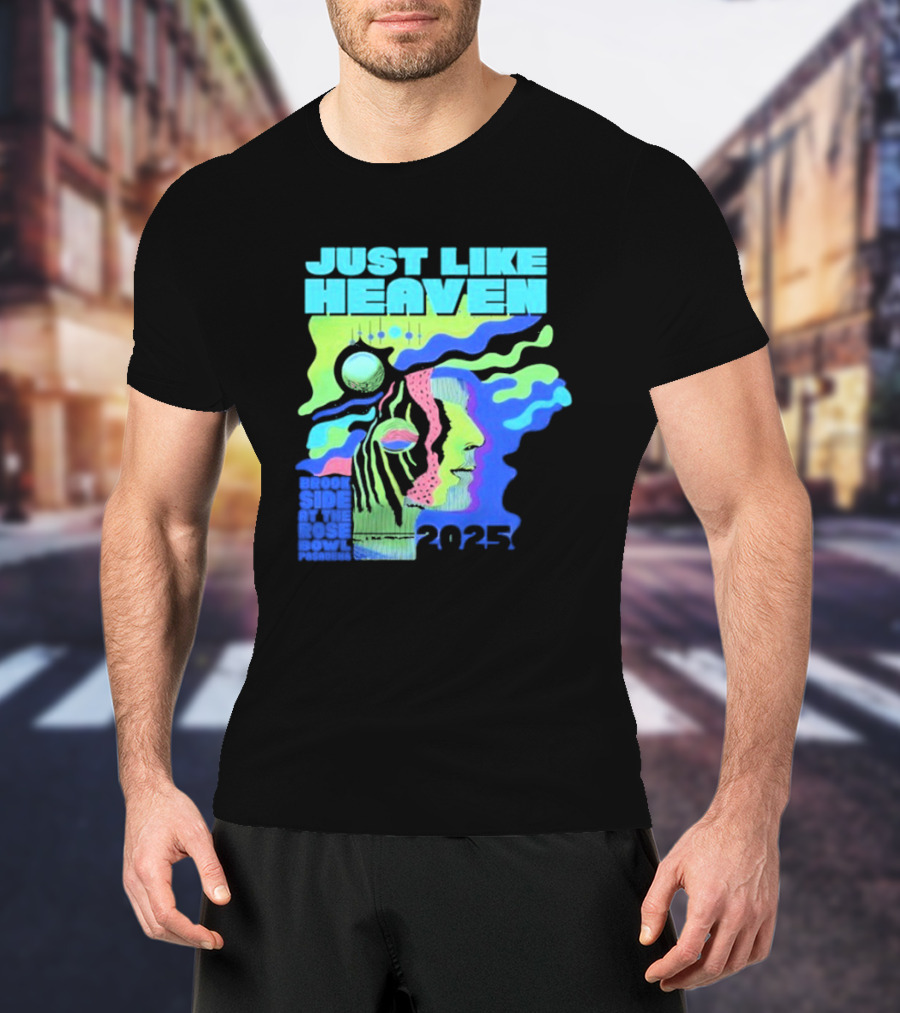 Just Like Heaven Time And Space 2025 Psychedelic Face And Abstract Cosmic Imagery T-Shirt
