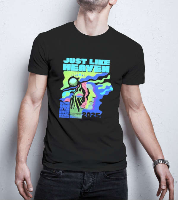 Just Like Heaven Time And Space 2025 Psychedelic Face And Abstract Cosmic Imagery T-Shirt