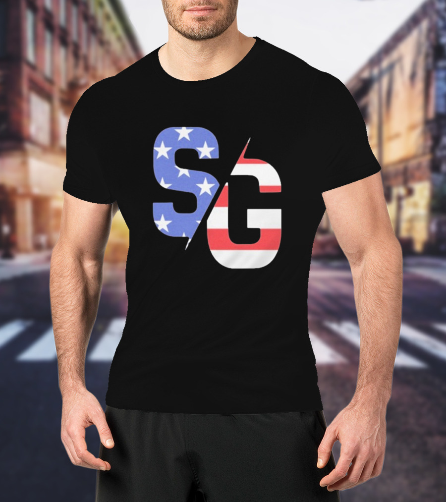 Justin Swanstrom Racing SG Stars Stripes Merica Flag T-Shirt