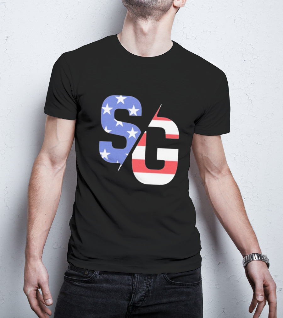 Justin Swanstrom Racing SG Stars Stripes Merica Flag T-Shirt