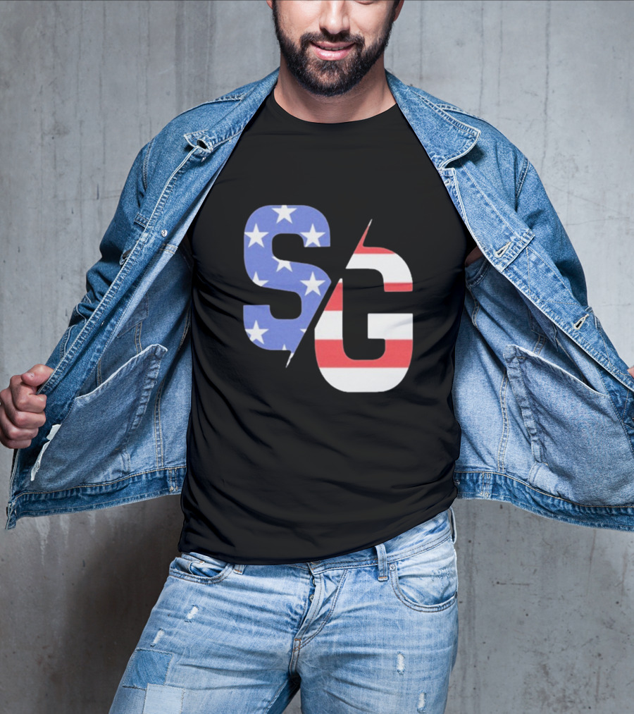Justin Swanstrom Racing SG Stars Stripes Merica Flag T-Shirt