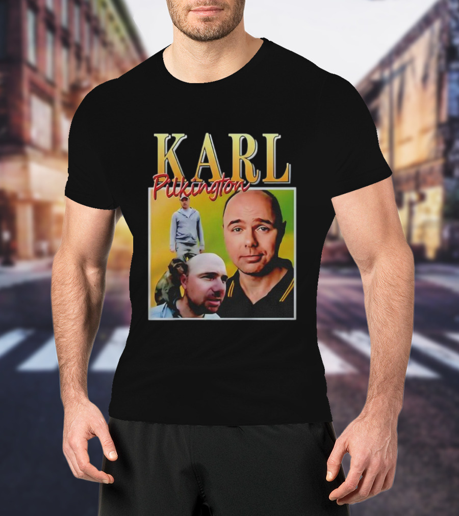 Karl Pilkington Collage With Portrait And Photographic Elements T-Shirt