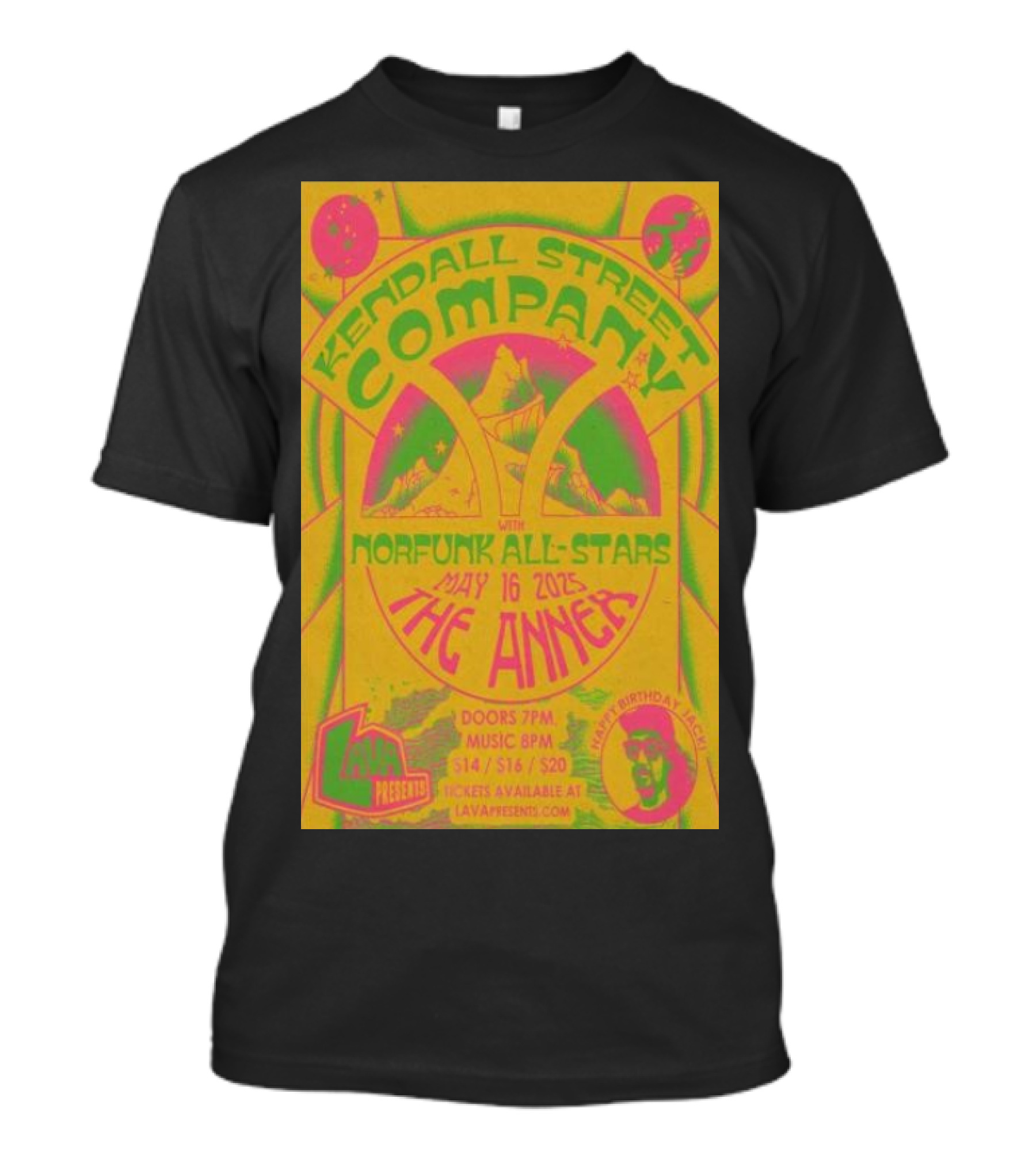 Kendall Street Company Norfunk All-Stars May 16 2025 The Annex Norfolk VA Lava Presents T-Shirt