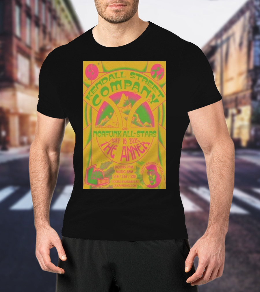 Kendall Street Company Norfunk All-Stars May 16 2025 The Annex Norfolk VA Lava Presents T-Shirt
