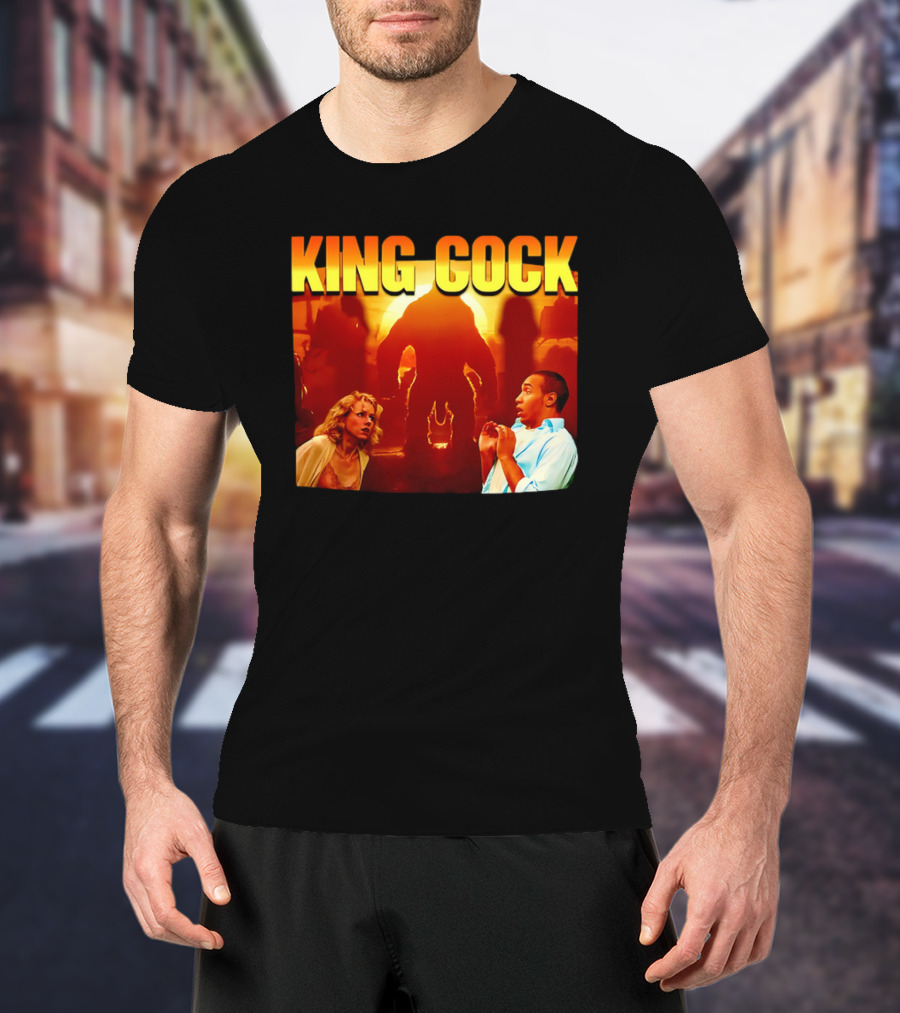 King Cock Movie Tribute Parody With Surprised Characters T-Shirt