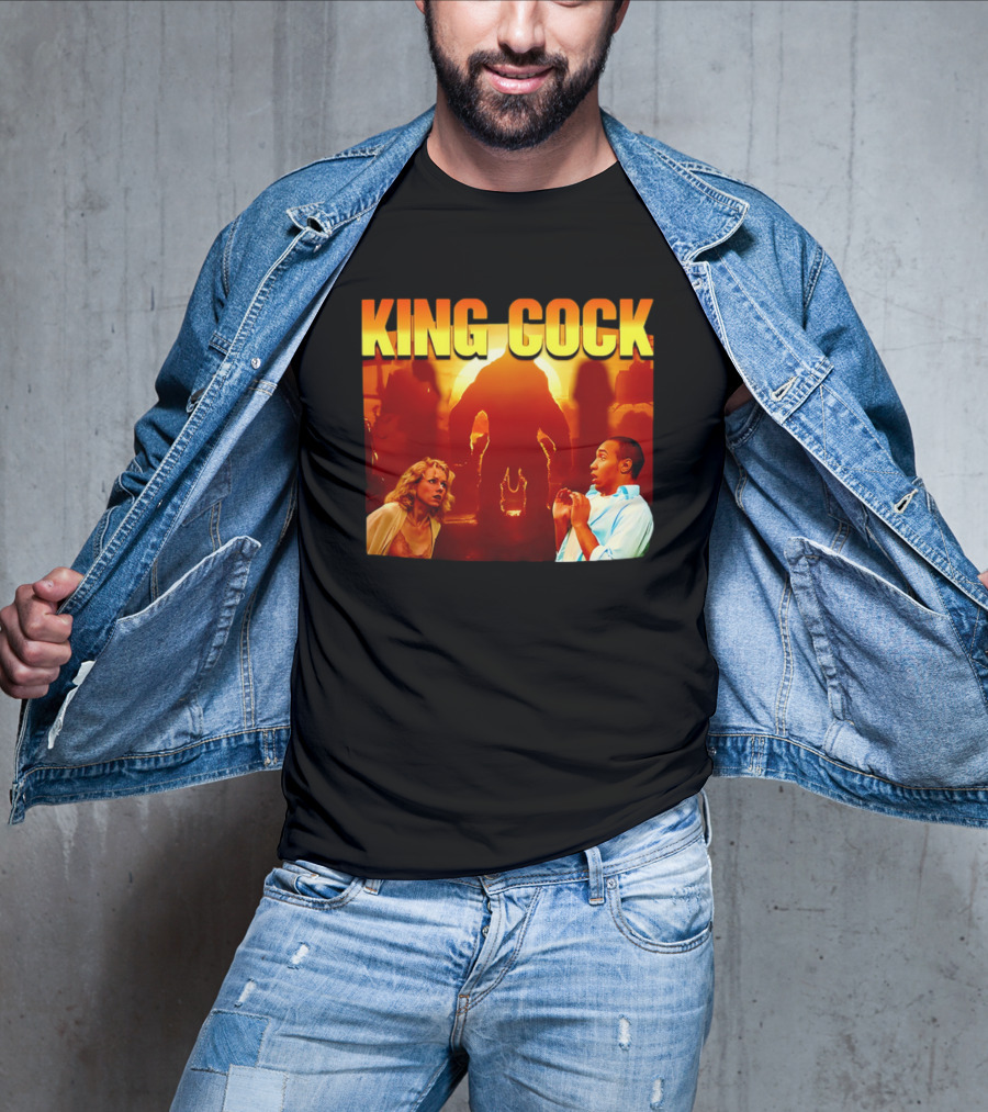 King Cock Movie Tribute Parody With Surprised Characters T-Shirt