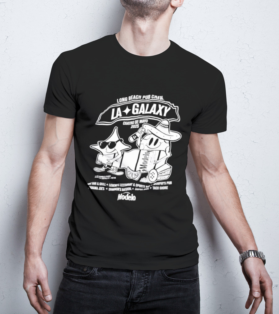 LA Galaxy Long Beach Pub Crawl Summer Vibe Festivities T-Shirt