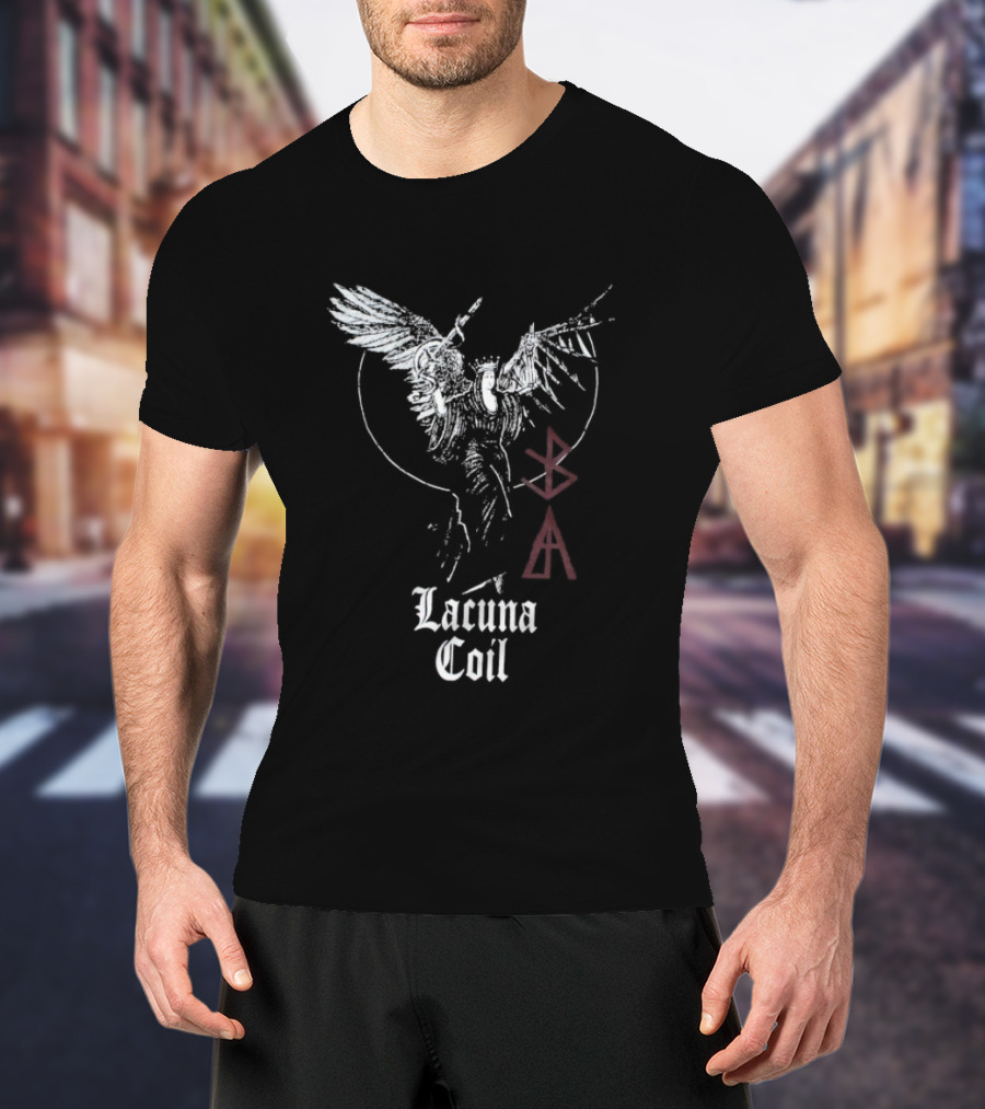 Lacuna Coil Layers Of Time Wings Symbol T-Shirt