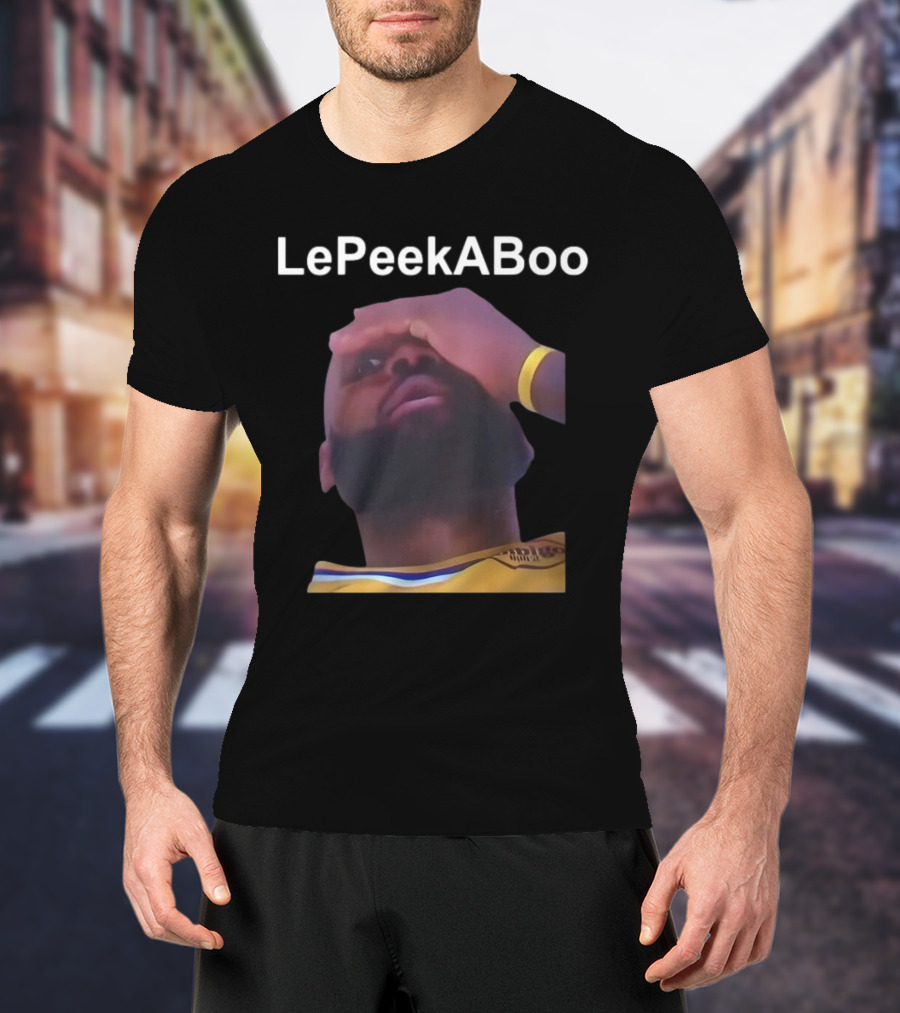 LeBron LePeekABoo Yellow Jersey Wristband T-Shirt
